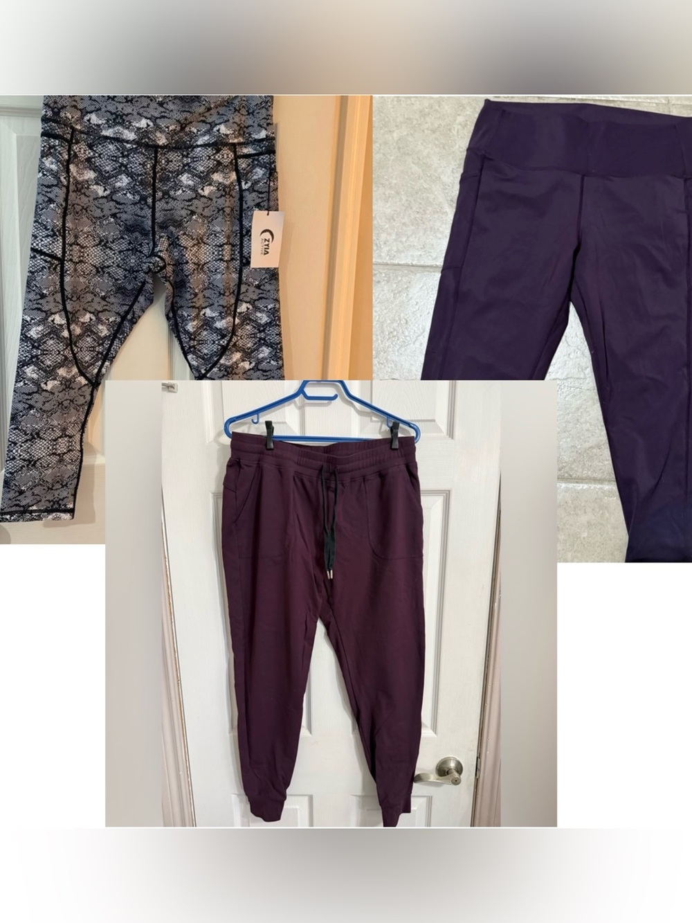 ZYIA Active Bundle: Capri leggings Size 14-16 & Joggers Size XL